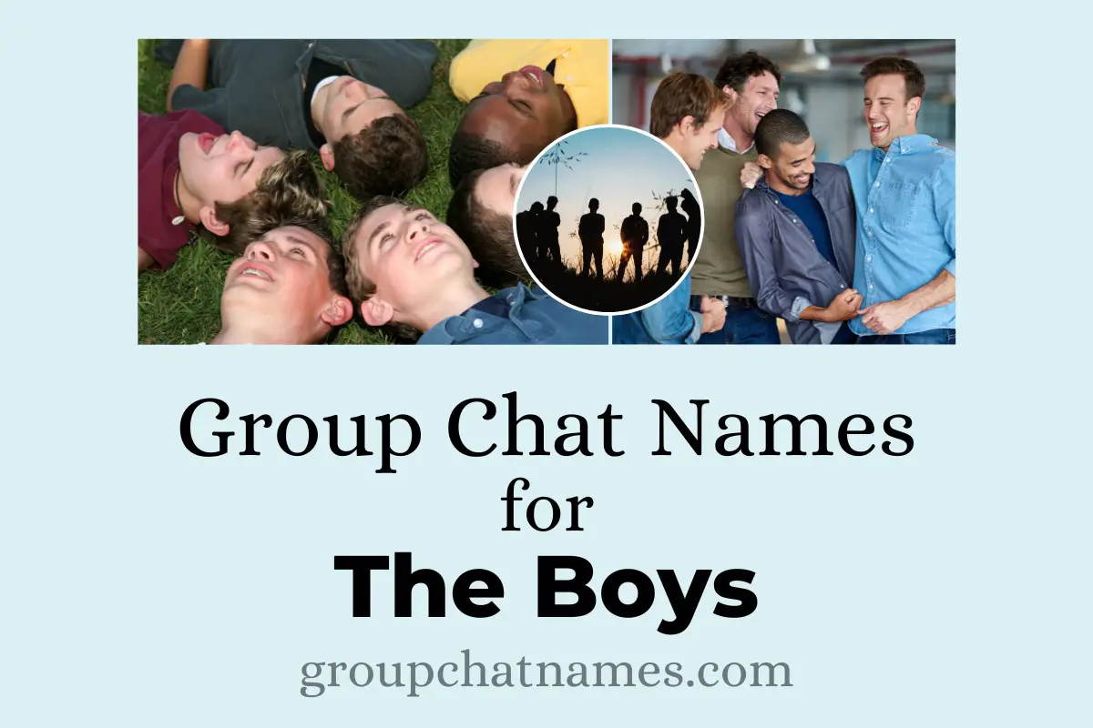 Group Chat Names for The Boys