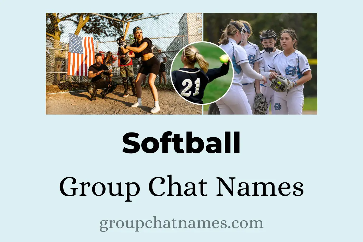 Softball Group Chat Names