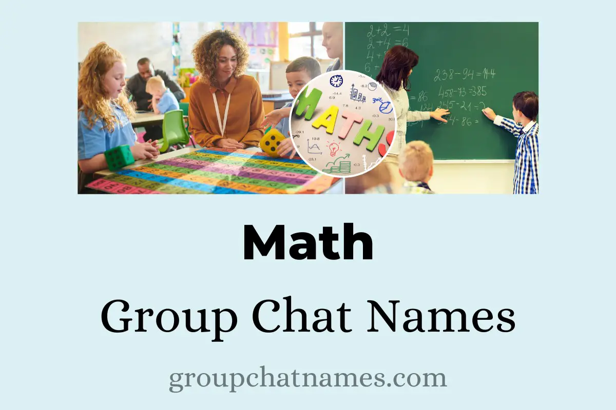 Math Group Chat Names